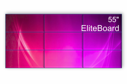 Изображение Видеостена 3x3 EliteBoard 55" PK557FFLN