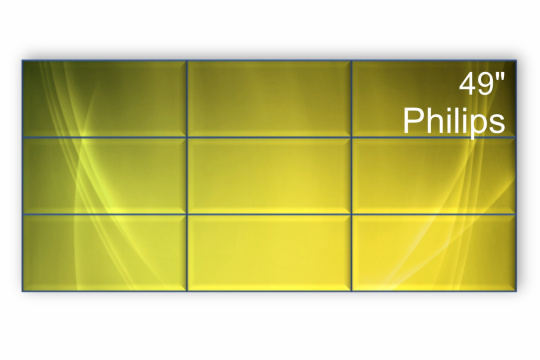 Изображение Видеостена 3x3 Philips 49" 49BDL2005X/00